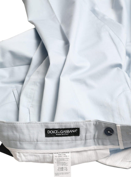 Dolce & Gabbana Sky Blue Cotton Stretch Skinny Pants