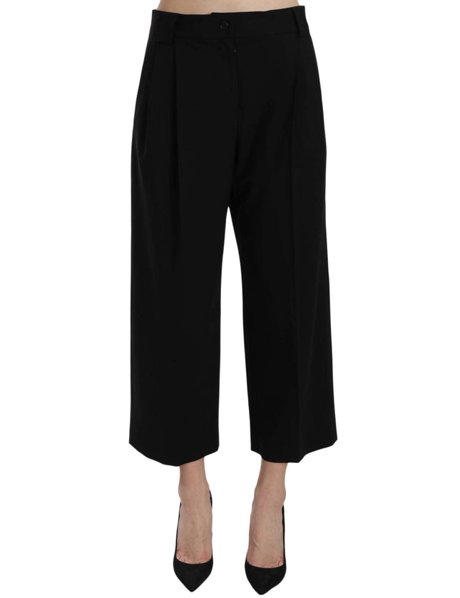 Dolce & Gabbana Black Print Trousers Pants - Ellie Belle