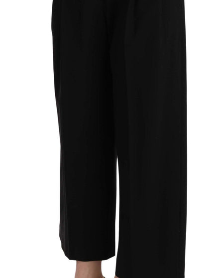 Dolce & Gabbana Black Print Trousers Pants - Ellie Belle