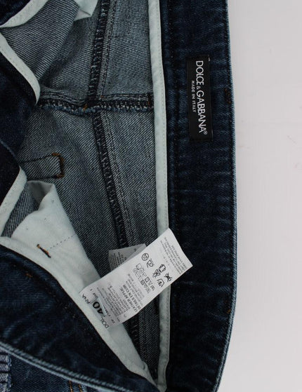 Dolce & Gabbana Stretch Blue Patchwork Jeans Shorts - Ellie Belle