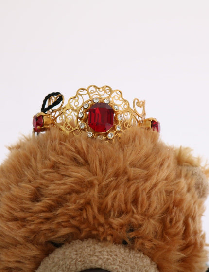 Dolce & Gabbana Teddy Bear Gold Crystal Crown Tiara Diadem Hair Band - Ellie Belle