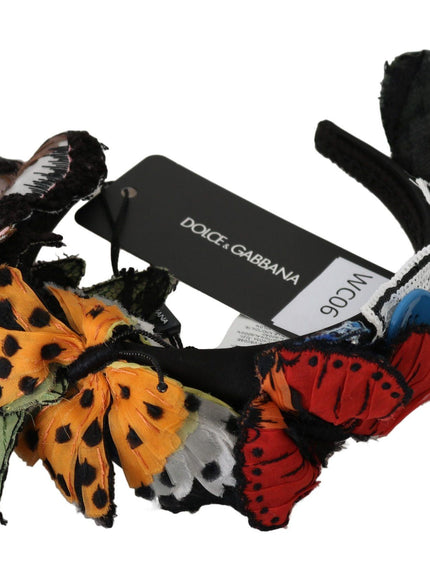 Dolce & Gabbana Tiara Floral Butterfly Sequin Diadem Headband - Ellie Belle