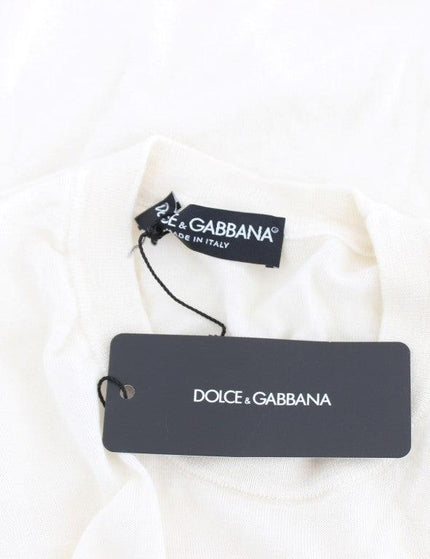 Dolce & Gabbana White 100% Cashmere Sweater