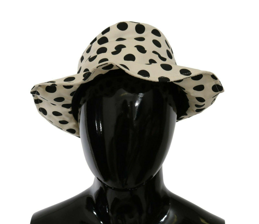 Dolce & Gabbana White 100% Cotton Polka Dot Design Trilby Hat - Ellie Belle