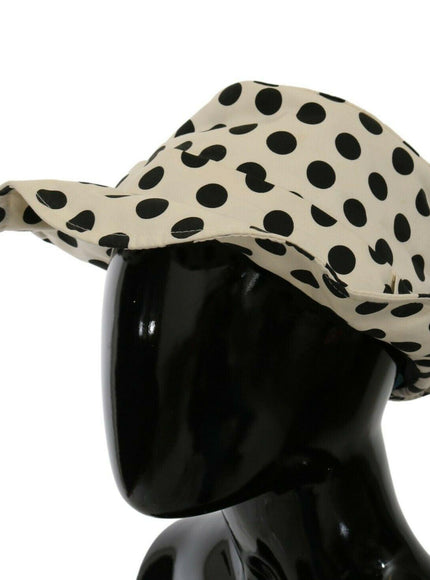 Dolce & Gabbana White 100% Cotton Polka Dot Design Trilby Hat - Ellie Belle