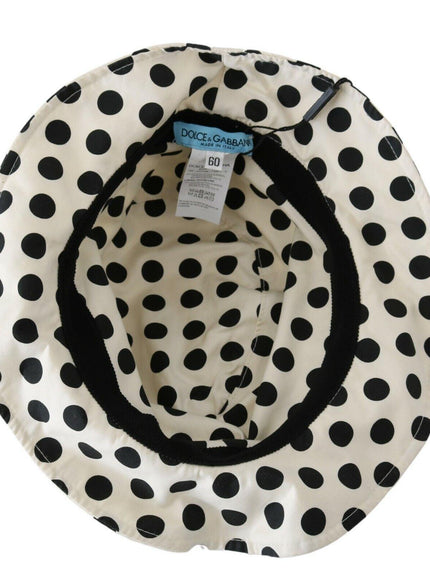 Dolce & Gabbana White 100% Cotton Polka Dot Design Trilby Hat - Ellie Belle