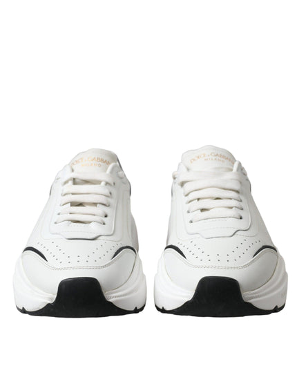 Dolce & Gabbana White Black Low Top Daymaster Sneakers Shoes - Ellie Belle