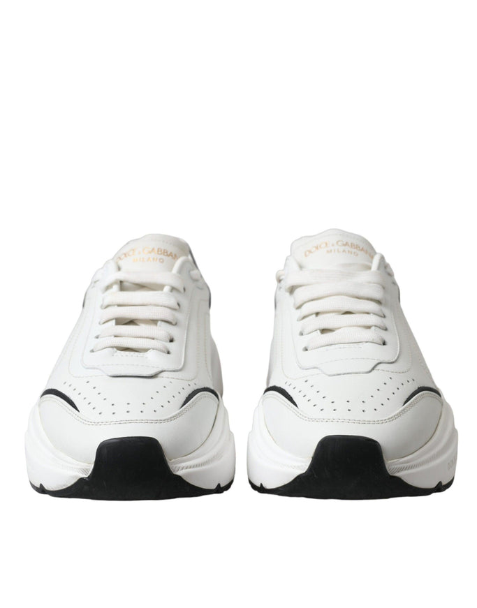 Dolce & Gabbana White Black Low Top Daymaster Sneakers Shoes - Ellie Belle