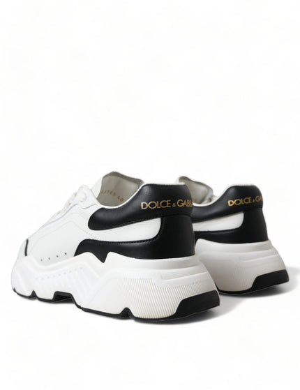 Dolce & Gabbana White Black Low Top Daymaster Sneakers Shoes - Ellie Belle