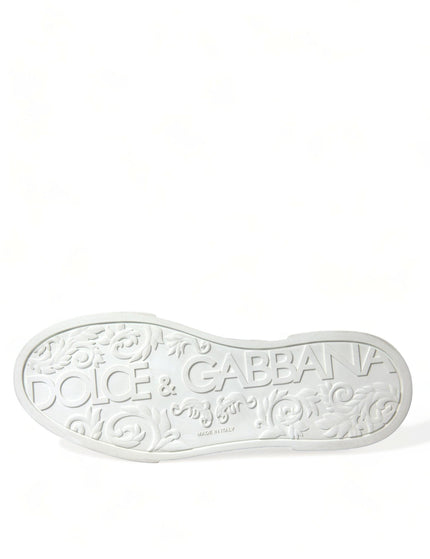 Dolce & Gabbana White Black Portofino Patch Men Sneakers Shoes - Ellie Belle