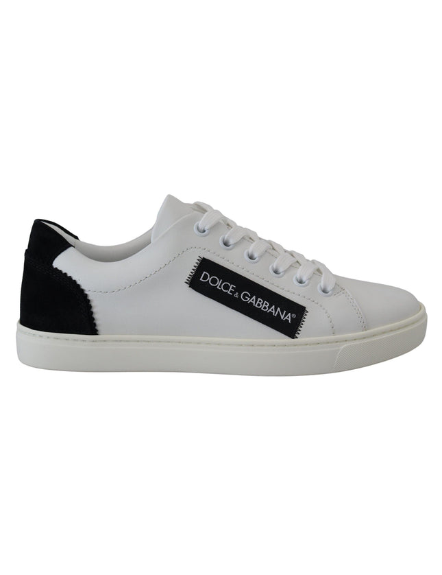 Dolce & Gabbana White Black Women Classic Sneakers Shoes - Ellie Belle