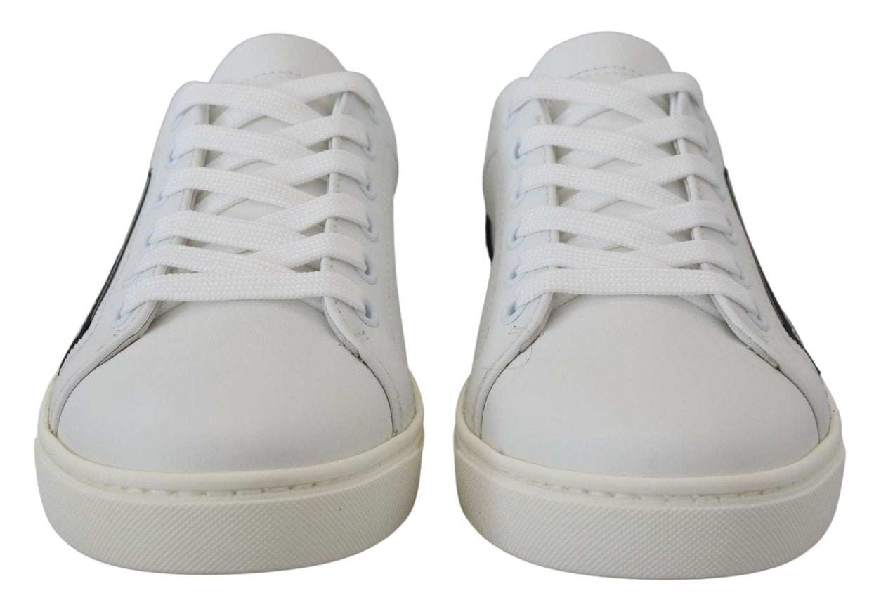 Dolce & Gabbana White Black Women Classic Sneakers Shoes - Ellie Belle