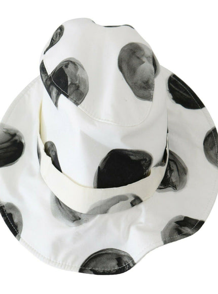 Dolce & Gabbana White Cotton Big Polka Dot Pattern Bucket Hat - Ellie Belle