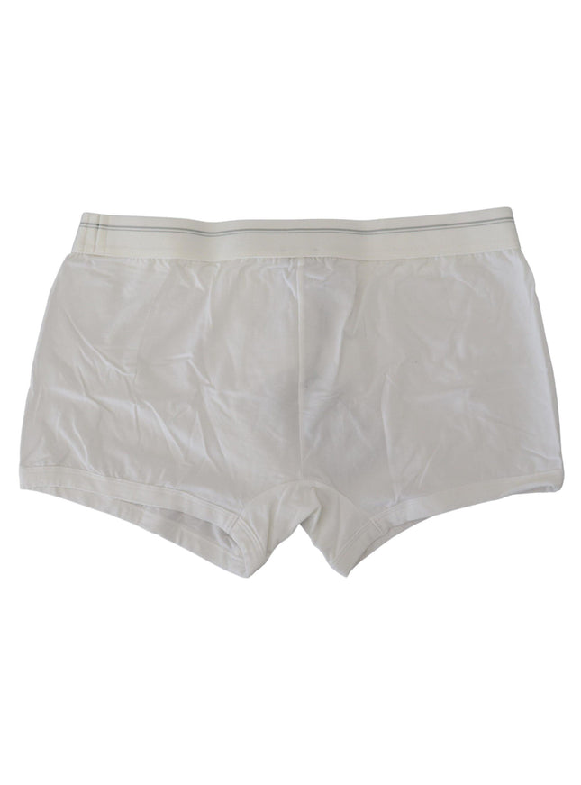 Dolce & Gabbana White Cotton Blend Regular Boxer Underwear - Ellie Belle