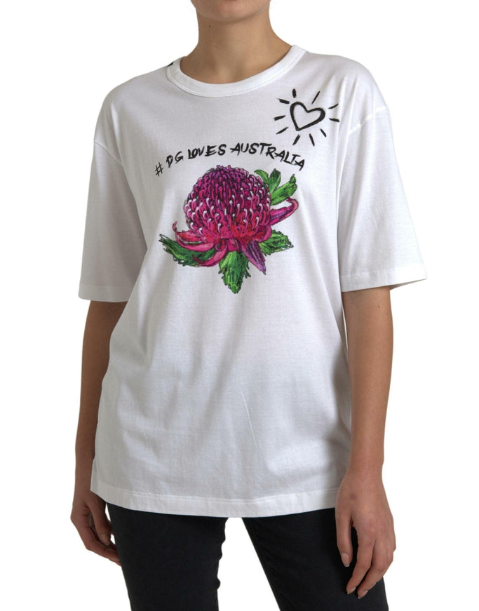 Dolce & Gabbana White Cotton D&G LOVES AUSTRALIA Tee T-shirt - Ellie Belle