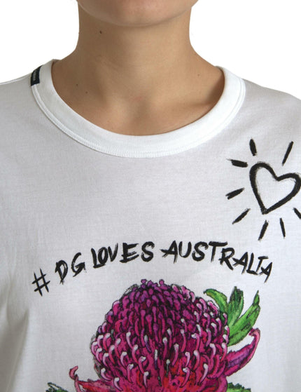 Dolce & Gabbana White Cotton D&G LOVES AUSTRALIA Tee T-shirt - Ellie Belle