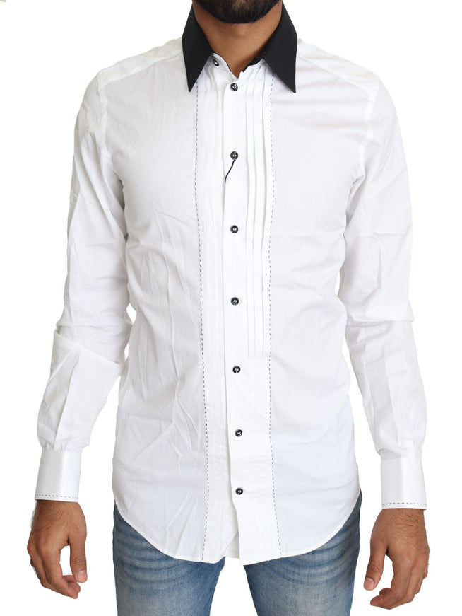 Dolce & Gabbana White Cotton Formal Dress Shirt - Ellie Belle