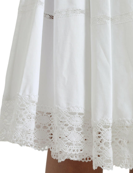 Dolce & Gabbana White Cotton Gabardine Bustier Corset Dress - Ellie Belle