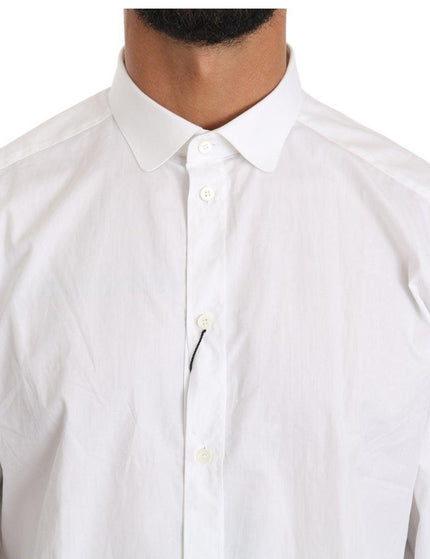 Dolce & Gabbana White Cotton Long Sleeve Top Shirt - Ellie Belle