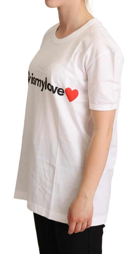 Dolce & Gabbana White Cotton #sicilyismylove Top T-shirt - Ellie Belle