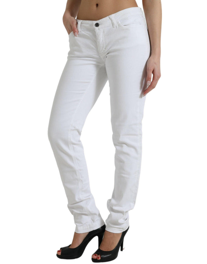 Dolce & Gabbana White Cotton Stretch Skinny Denim Jeans - Ellie Belle