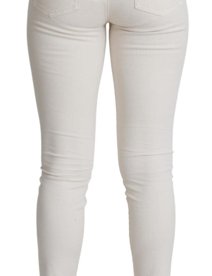 Dolce & Gabbana White Cotton Stretch Skinny Denim Trouser Jeans - Ellie Belle