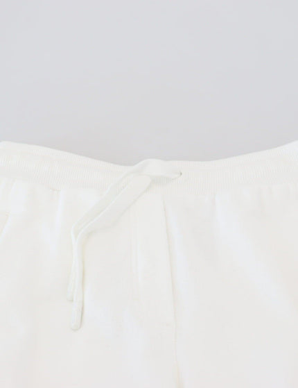 Dolce & Gabbana White Cotton Women Sweatpants Pants - Ellie Belle