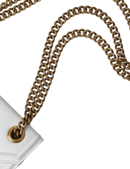 Dolce & Gabbana White DEVOTION Heart Leather Shoulder Women Bag - Ellie Belle