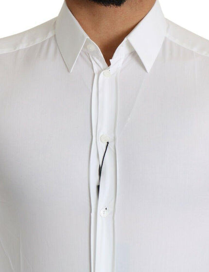 Dolce & Gabbana White Dress Formal Slim Cotton Shirt - Ellie Belle