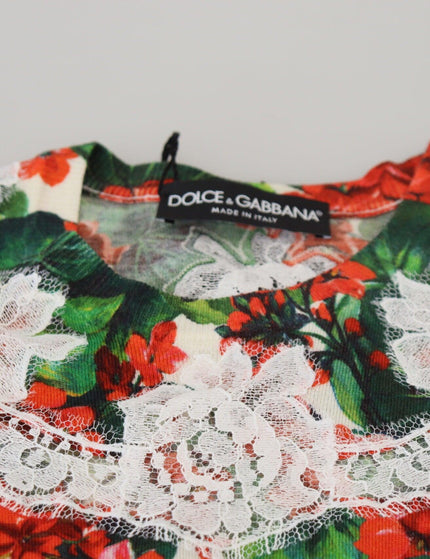 Dolce & Gabbana White Floral Wool Lace Vest Tank Top - Ellie Belle
