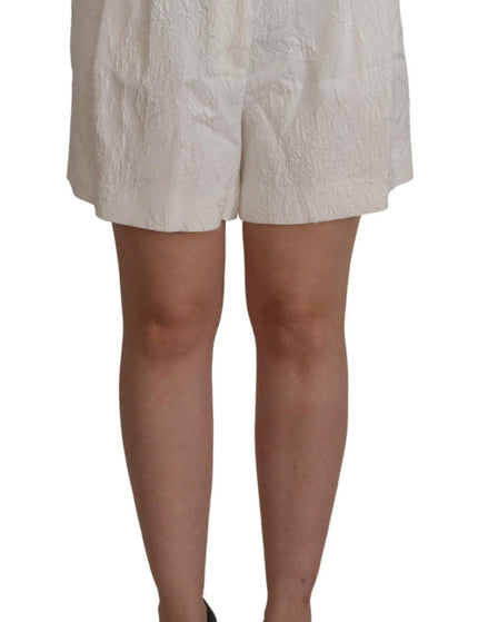 Dolce & Gabbana White High Waist Culotte Cotton Shorts - Ellie Belle