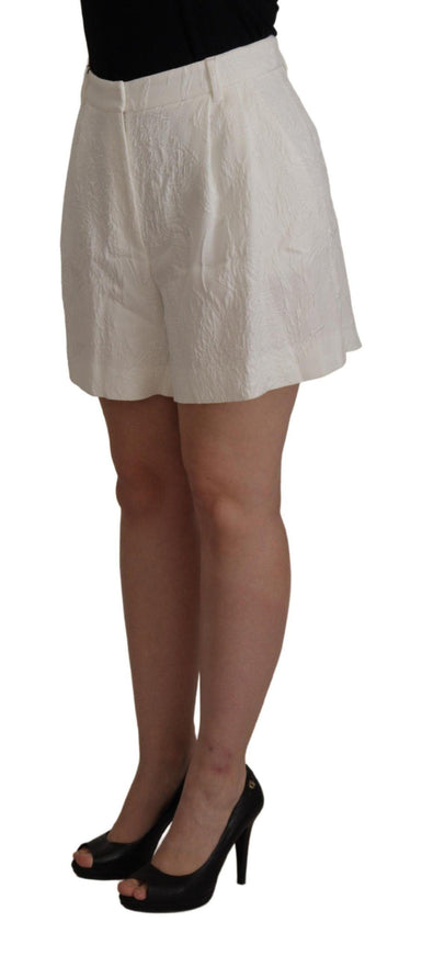 Dolce & Gabbana White High Waist Culotte Cotton Shorts - Ellie Belle