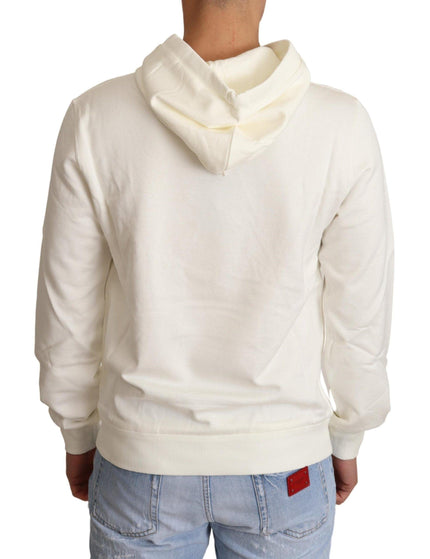 Dolce & Gabbana White King Ceasar Cotton Hooded Sweater - Ellie Belle