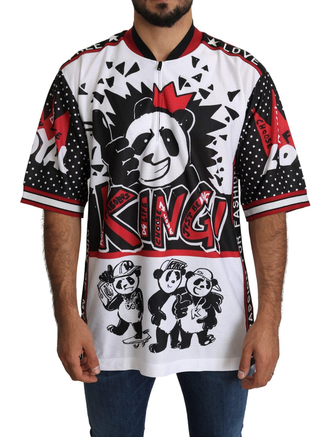 Dolce & Gabbana White King Panda Top Polyester Mens T-shirt - Ellie Belle