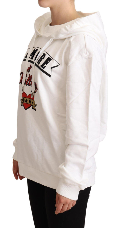 Dolce & Gabbana White L'Amore Hooded Pullover Sweater - Ellie Belle