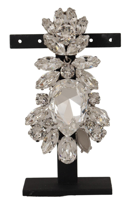 Dolce & Gabbana White Large Baroque Crystal Women Brooch - Ellie Belle