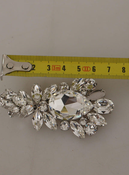 Dolce & Gabbana White Large Baroque Crystal Women Brooch - Ellie Belle