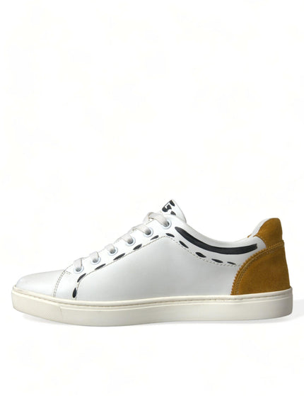 Dolce & Gabbana White Leather LOVE Milano Men Sneakers Shoes - Ellie Belle