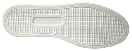 Dolce & Gabbana White Leather Portofino Sneakers Shoes - Ellie Belle