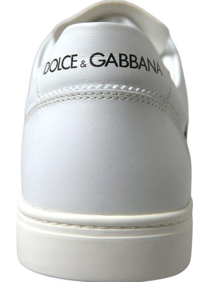 Dolce & Gabbana White Leather Portofino Sneakers Shoes - Ellie Belle