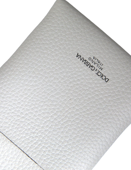 Dolce & Gabbana White Leather Purse Crossbody Sling Phone Bag - Ellie Belle