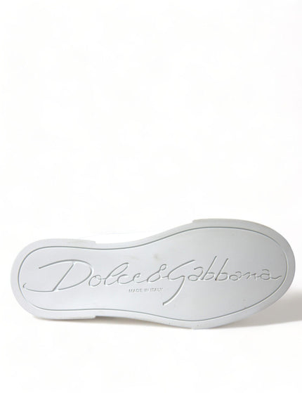 Dolce & Gabbana White Love Patch Portofino Classic Sneakers Shoes - Ellie Belle