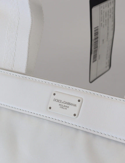 Dolce & Gabbana White Nylon DG Logo Women Shopping Hand Tote Bag - Ellie Belle