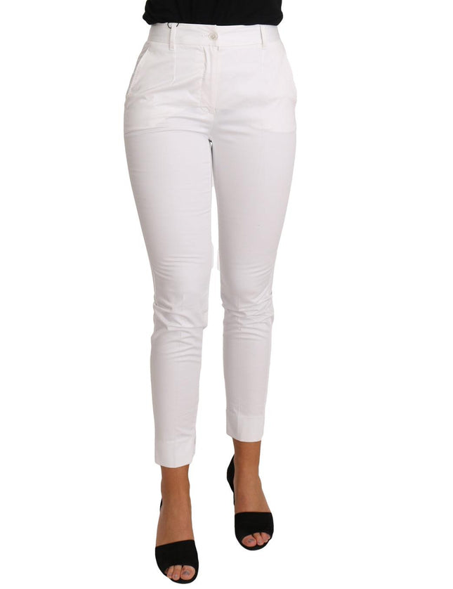 Dolce & Gabbana White Pants Slim Fit Skinny Pant