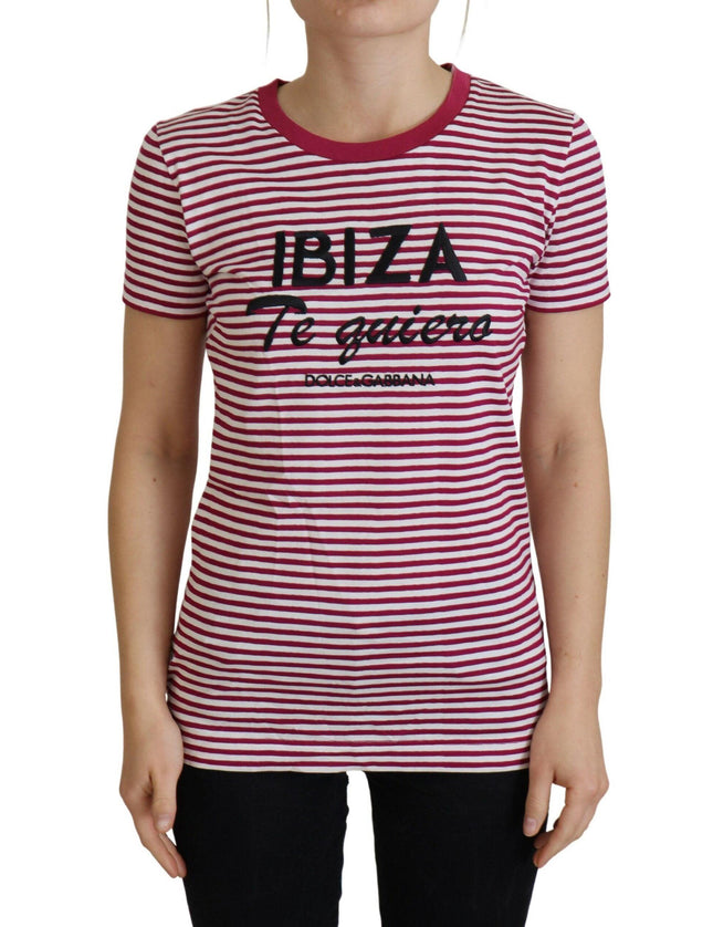 Dolce & Gabbana White Pink IBIZA Exclusive T-shirt - Ellie Belle