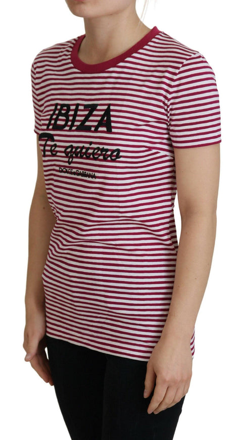 Dolce & Gabbana White Pink IBIZA Exclusive T-shirt - Ellie Belle