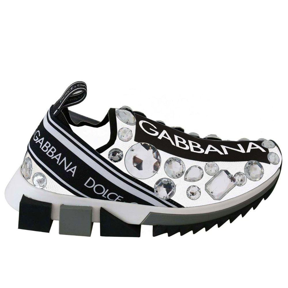 Dolce & Gabbana White Polyester Sneaker - Ellie Belle