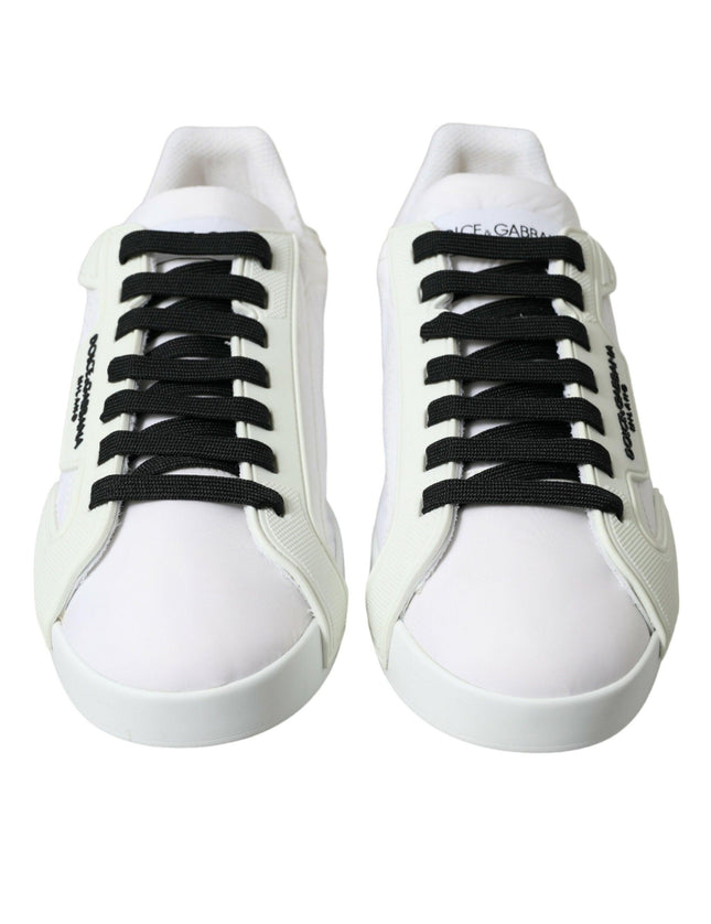 Dolce & Gabbana White PORTOFINO Low Top Sneakers Shoes - Ellie Belle