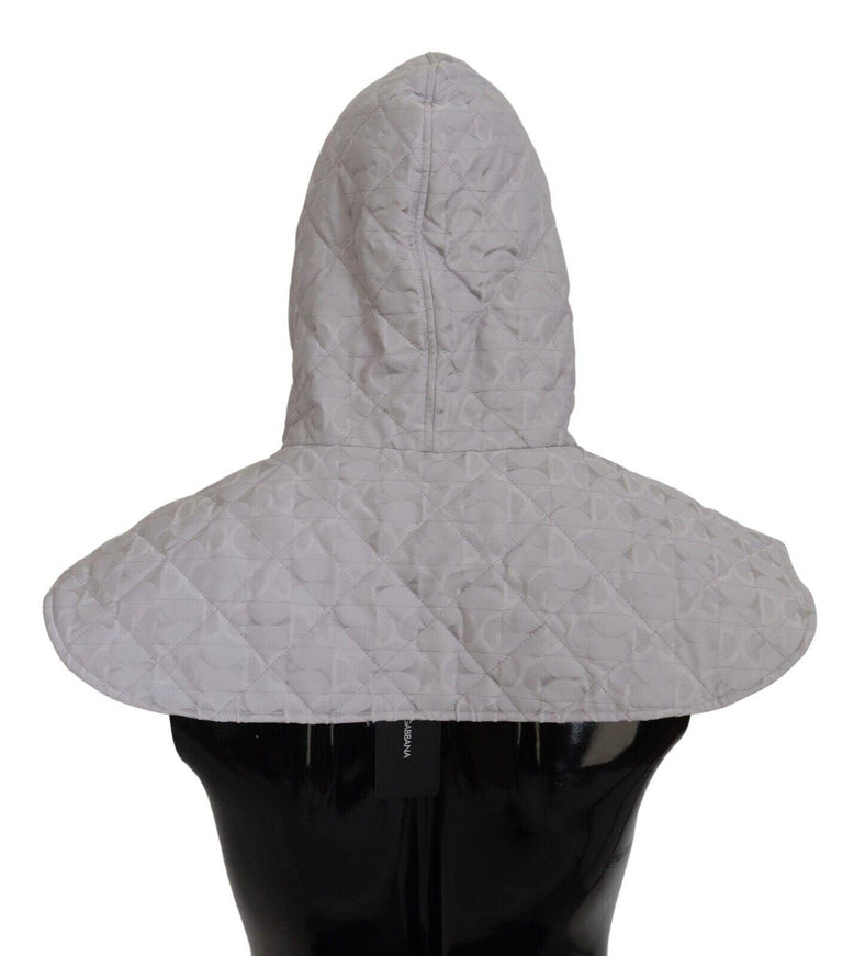 Dolce & Gabbana White Quilted Whole Head Wrap One Size Nylon Hat - Ellie Belle