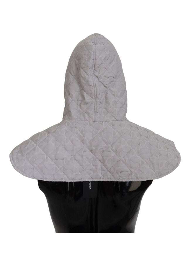 Dolce & Gabbana White Quilted Whole Head Wrap One Size Nylon Hat - Ellie Belle